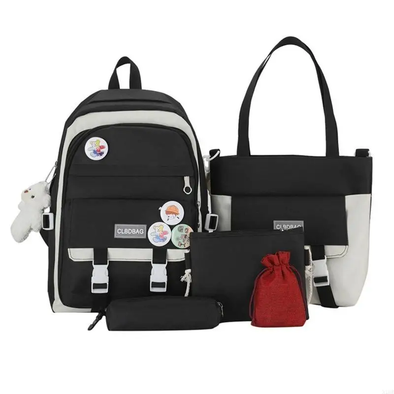 

5pcs harajuku Женские ноутбуки рюкзак Nylon School Bags для девочек -подростков