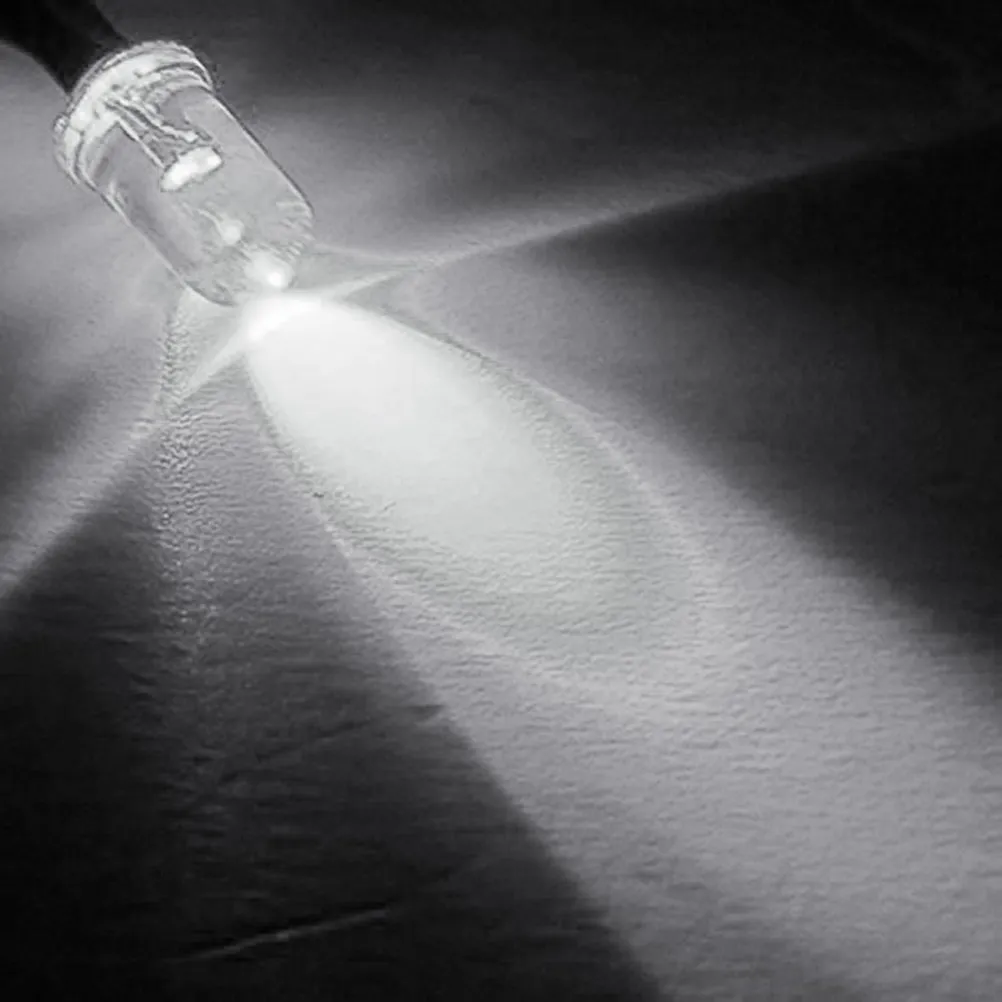 

50pcs 12V 5Mm Led Light Prewired Round Bulb White For Rc Car Costume Decoration Lighting Durable Long Life Electrical Equipment