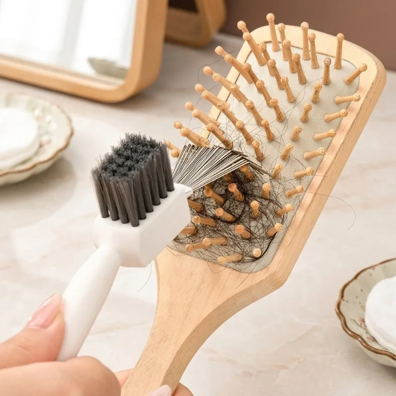 New Air Cushion Comb Cleaning Brush, Hair Removal Tool for Professional Salon Hair Care, Comb Cleaner for Extensions & Wigs