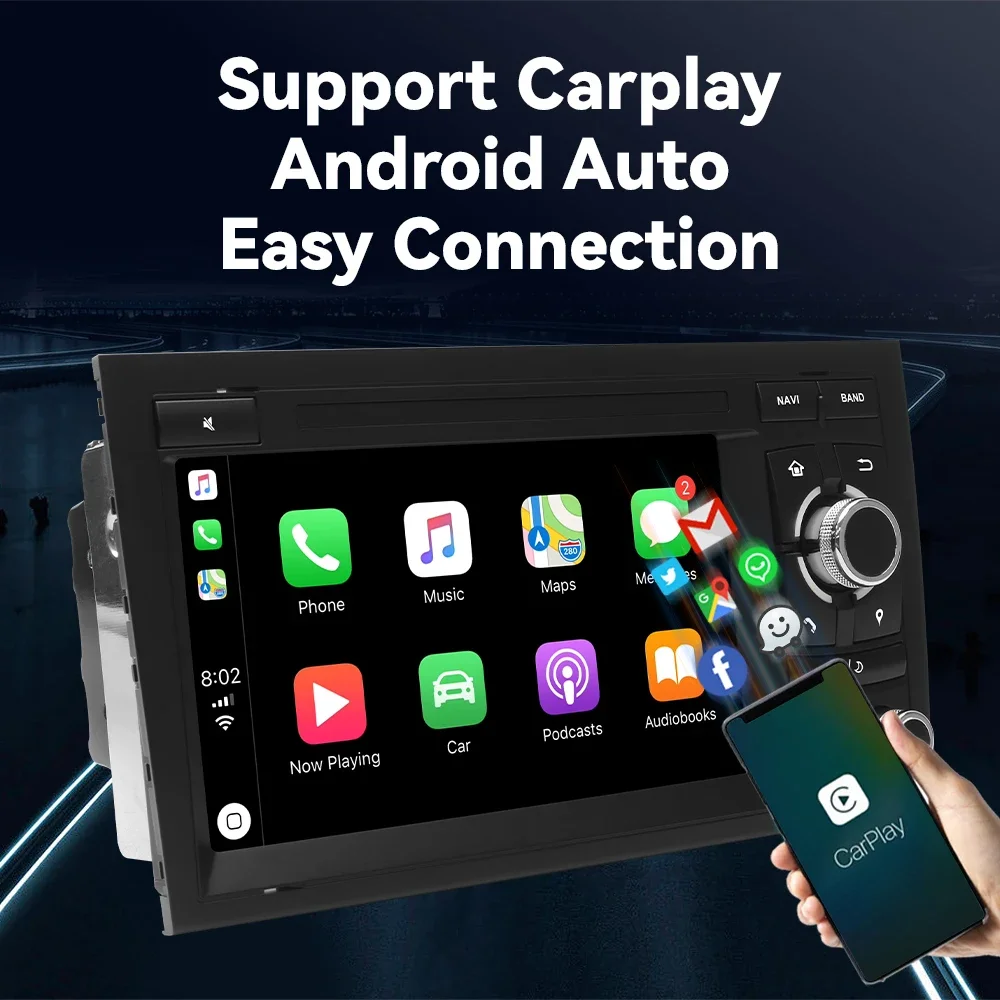 Android14 Multimedia inalámbrico Carplay para coche Audi A4 B8 B6 B7 S4 B7 B6 RS4 B7 SEAT Exeo 7 3