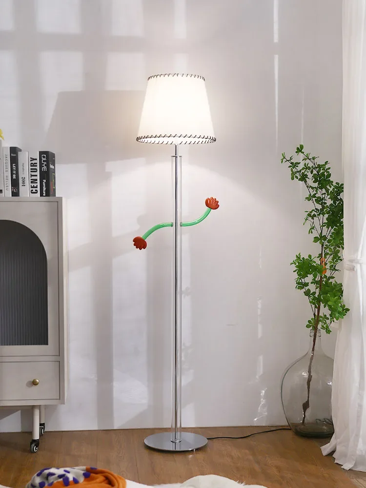 

Modern Simple Cute Glass Waving Floor Lamp Bedroom Bedside Living Room Designer Lamps