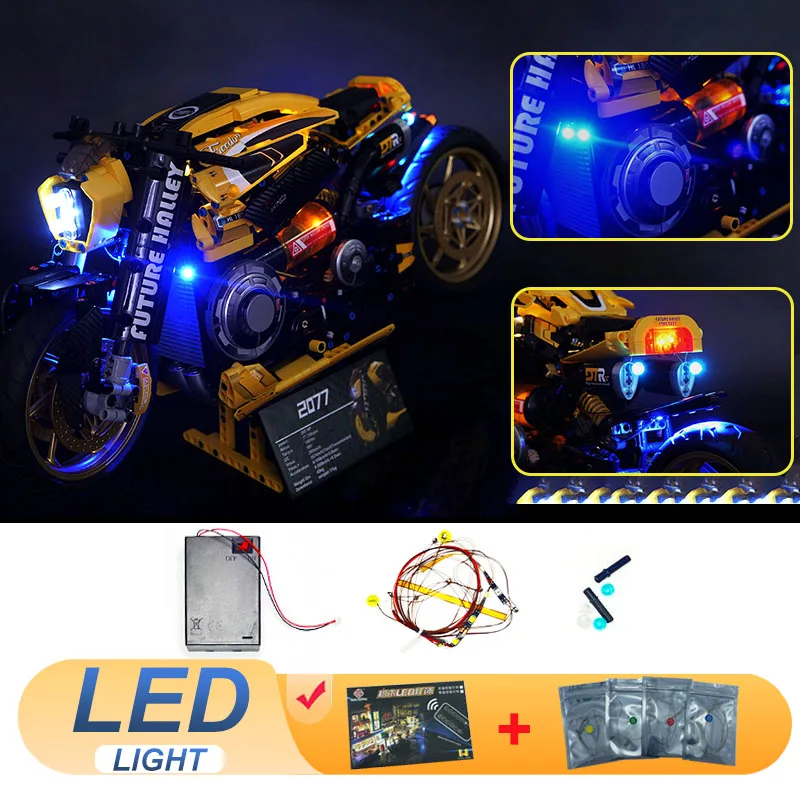 

LED Light Kit For LEGO 10506 Harilay Davvis 2077 Motorcycle Lamp Gift (Not Include Building Block Bricks Kits Sets Model)
