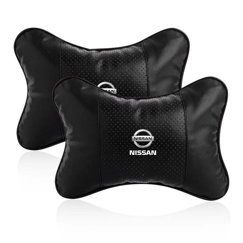 Car Neck Pillows Car Headrest Cushion Support Seat Accessories For Nismo Nissan Tiida Teana Qashqai Almera Wheel Center Caps