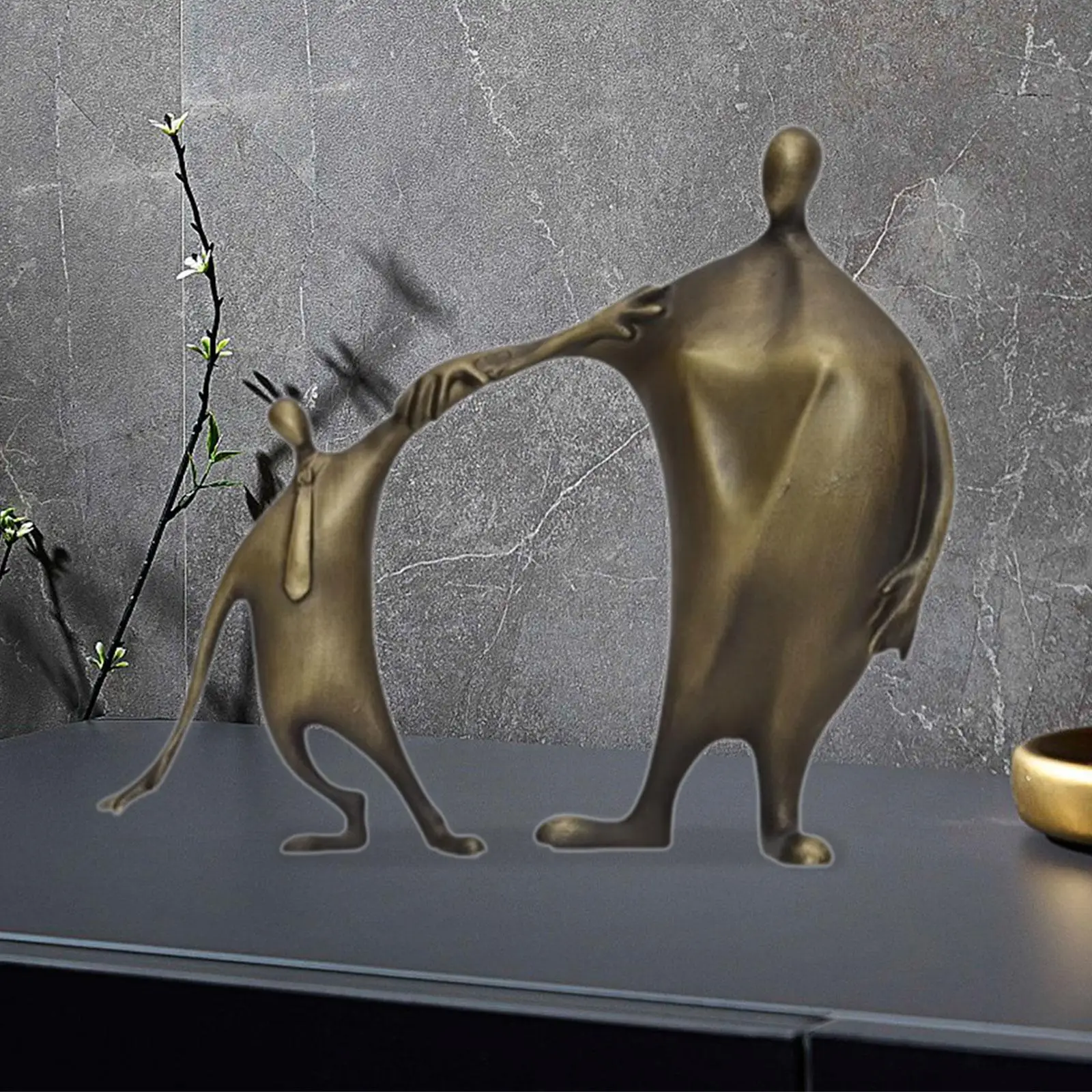 

Metal Father and Son Sculpture Father Childs Love Sculpture for Husband Son