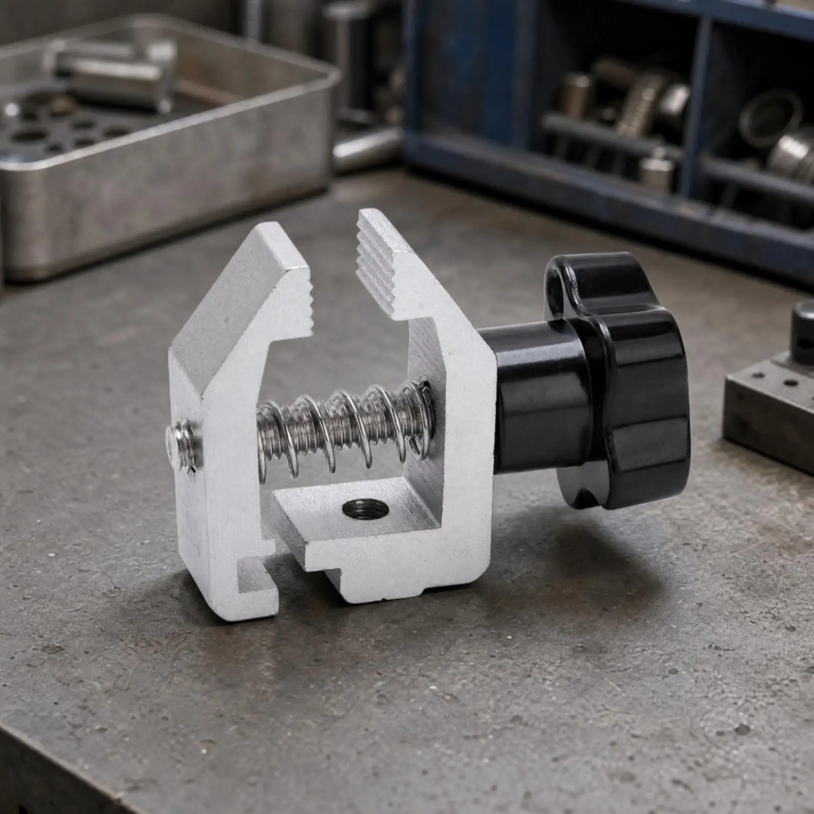 Push-Tensile Strength-Test Fixture Wide Application Push Tensile Strength Fixture Non-Slip Grip Serrated Jaw Test Clamp