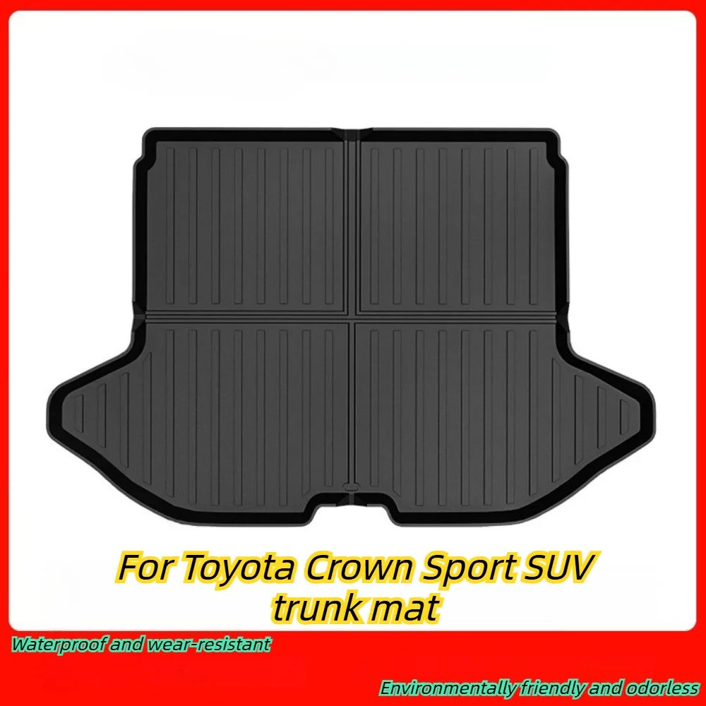 For Toyota Crown Sport SUV trunk mat made of TPE environmentally friendly material, odorless, waterproof and wear-resistant.