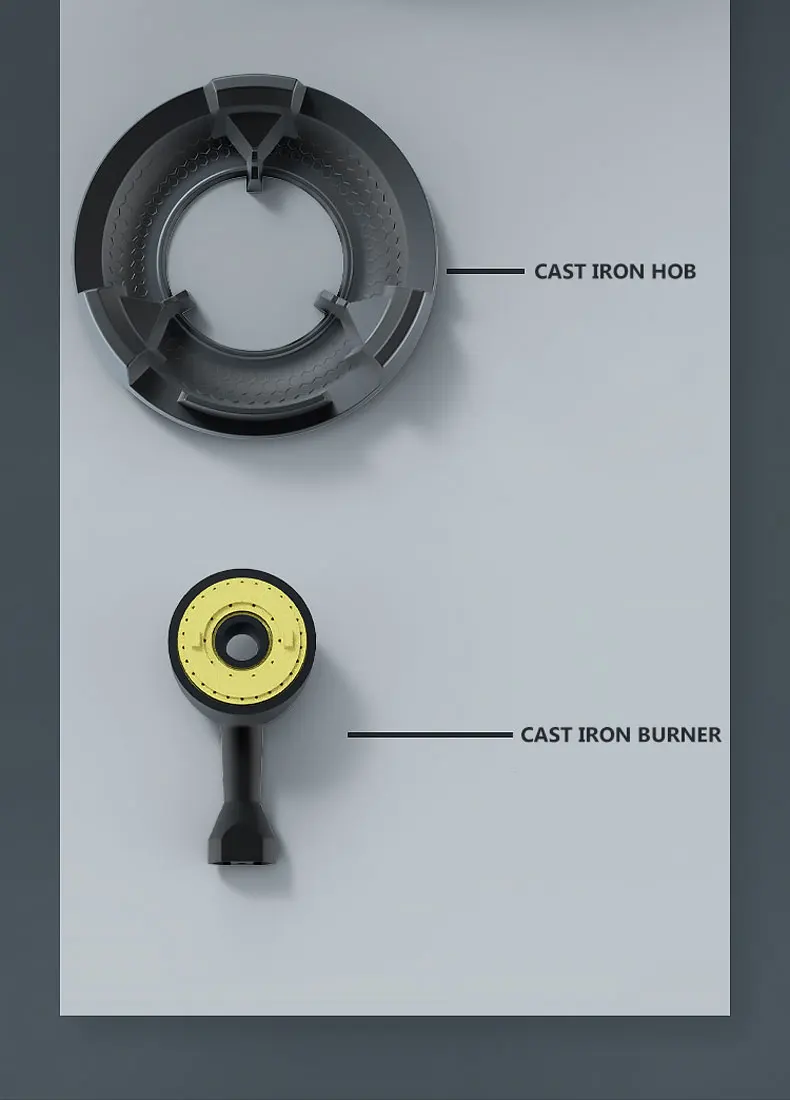 ダブルガス炊飯器ステンレス鋼ガスストーブ家庭用高圧ストーブキッチンデスクトップダブルクックトップ