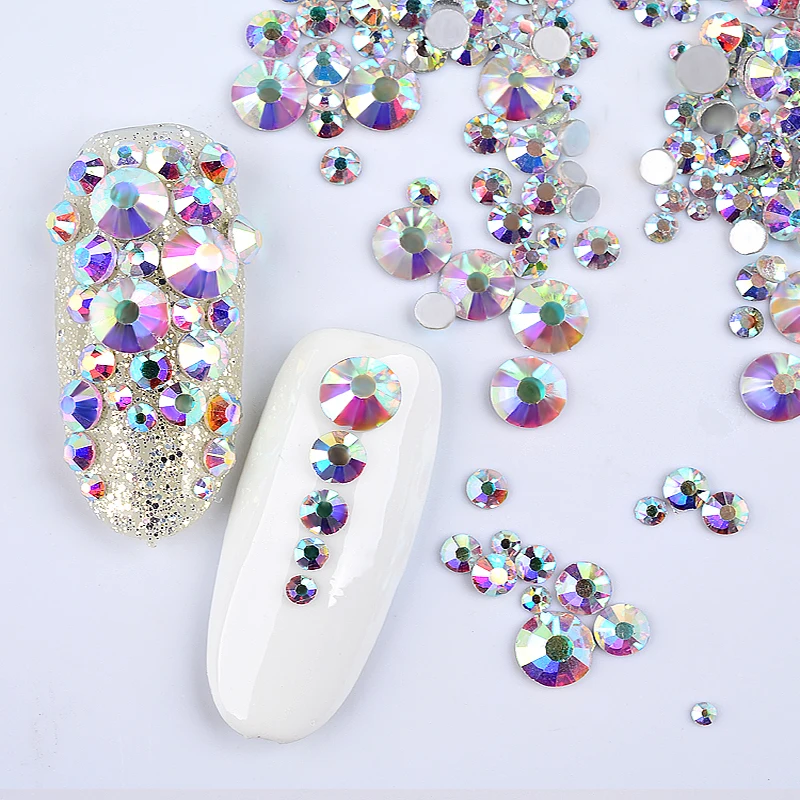 SS3-ss16 1440pcs Clip Clair AB or 3D Non HotFix FlatBack Nail Art Diamant Décorations Chaussures & Phtalbal inestone Décoration