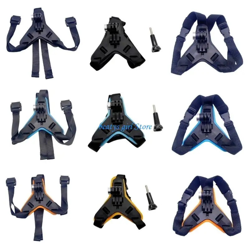 C7AB Cameras Chin Strap Mount For Motorcycle Helmets Compatible for 13 Camera