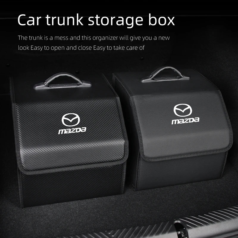 Car Trunk Storage Box Organizer Stowing Tidying Container Bag For Mazda 6 3 CX5 5 2 323 CX7 Demio MX30 CX30 CX3 CX9 MX5 RX8 RX7