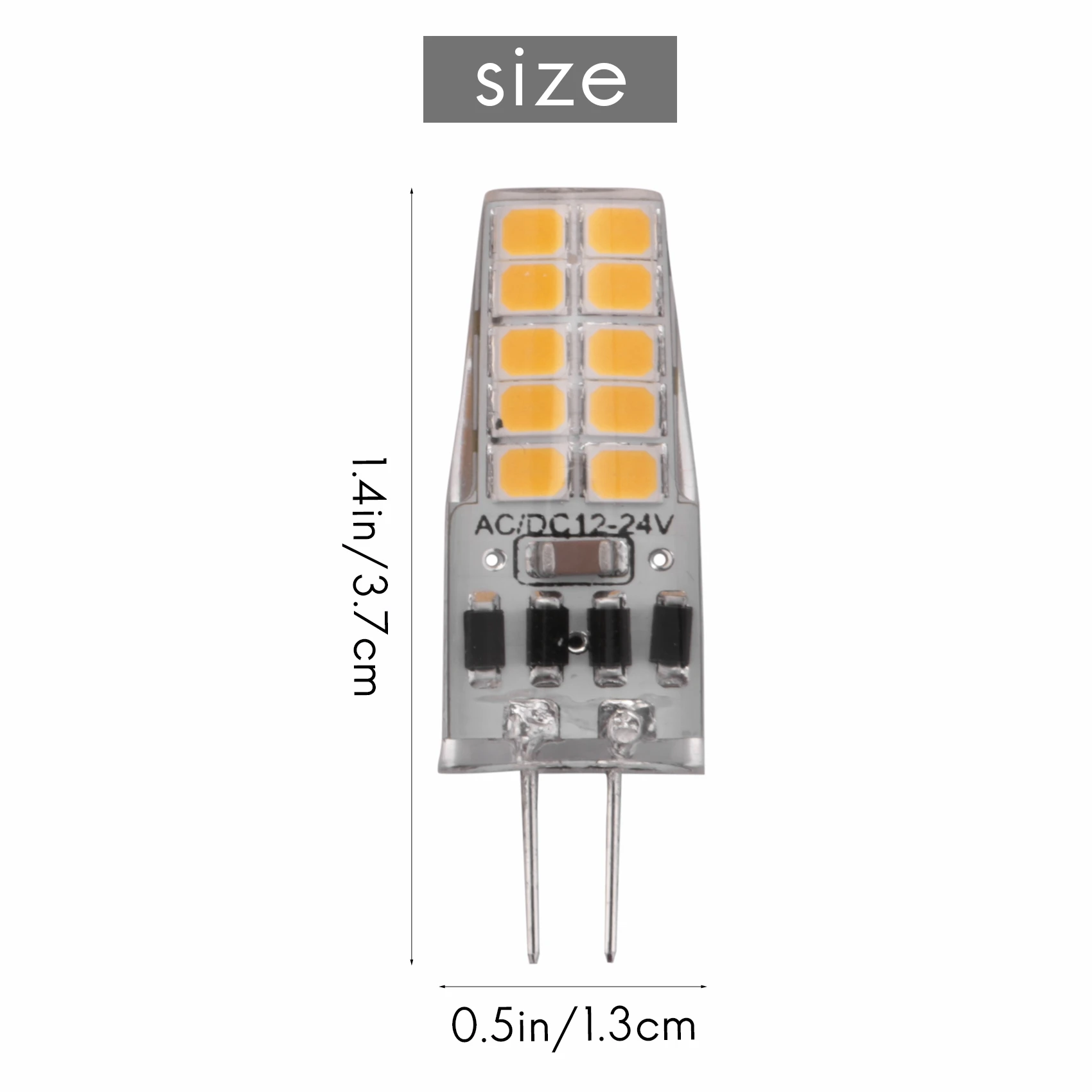 10 Uds bombilla LED G4 AC/DC12V-24V 3W luz LED G4 20LED 360 ángulo de haz de luz 2835SMD reemplazar lámpara halógena de 30W, blanco cálido