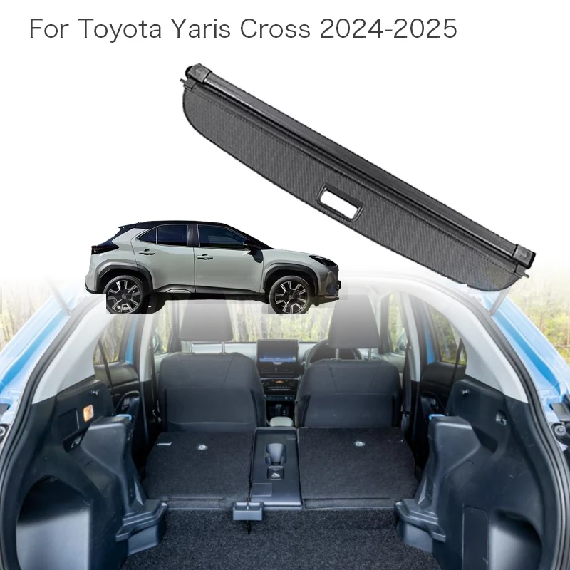 

Автомобильная шторка-органайзер для багажника Toyota Yaris Cross 2024-2025: Защитная шторка для багажного отсека, задняя полка, хранение багажа, защита от посторонних глаз
