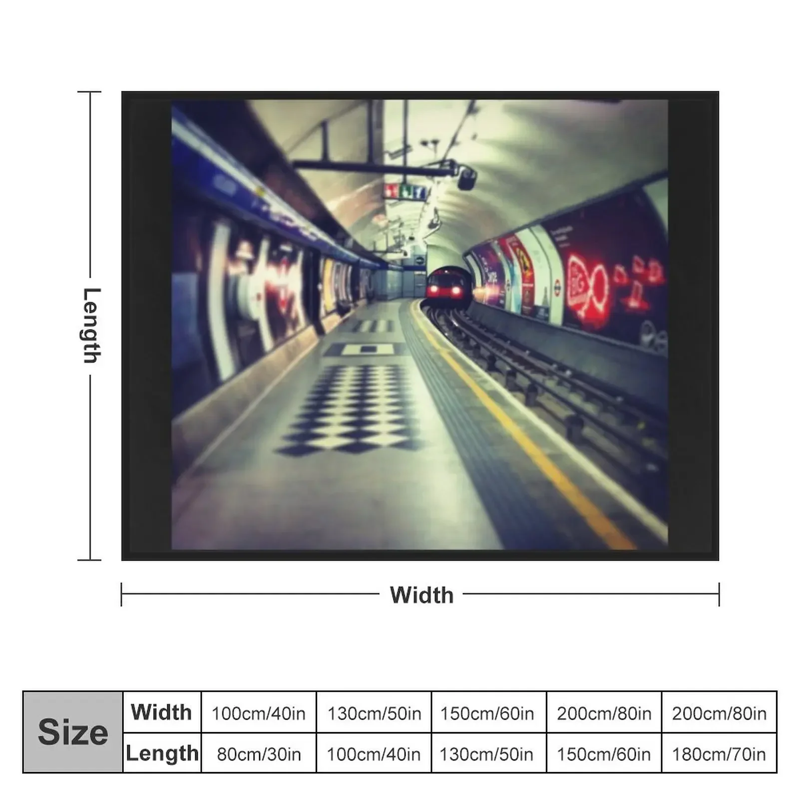 London underground - Train coming! train lights on rails Throw Blanket Plaid on the sofa Polar Single Blankets