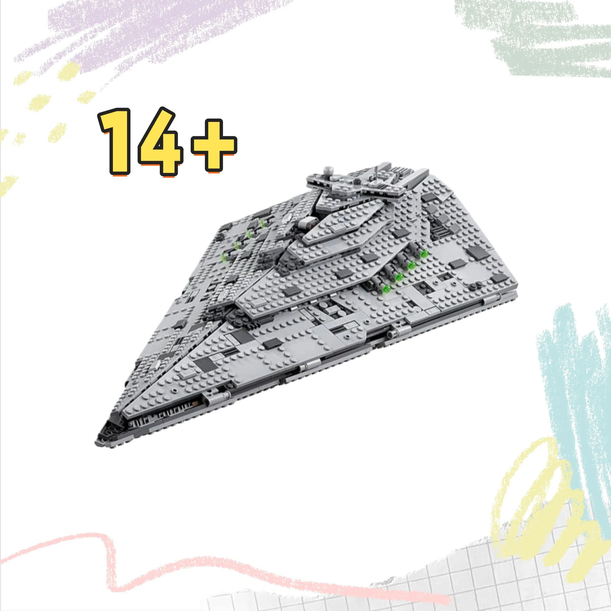 

Рождественский подарок, украшение для дома, детская игрушка, здание, серия космических летающих форм, интеллектуальная механическая сборка, детская задница