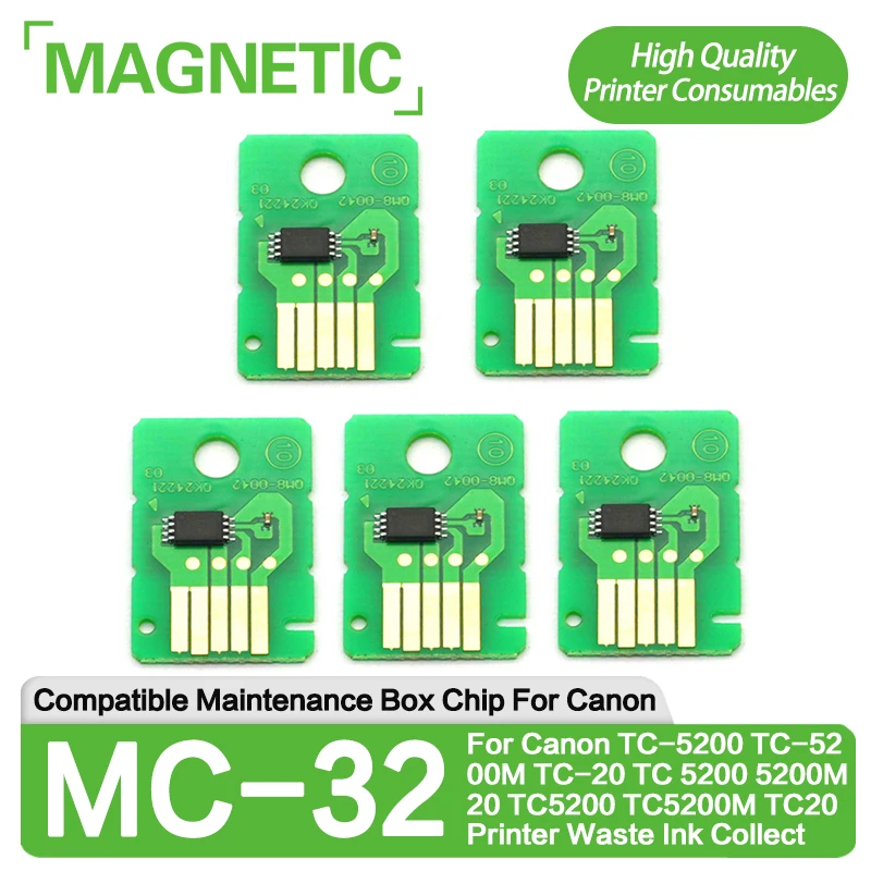 MC-32 Maintenance Tank Chip For Canon TC-5200 TC-5200M TC-20 TC 5200 5200M 20 TC5200 TC5200M TC20 Printer Waste Ink Collect