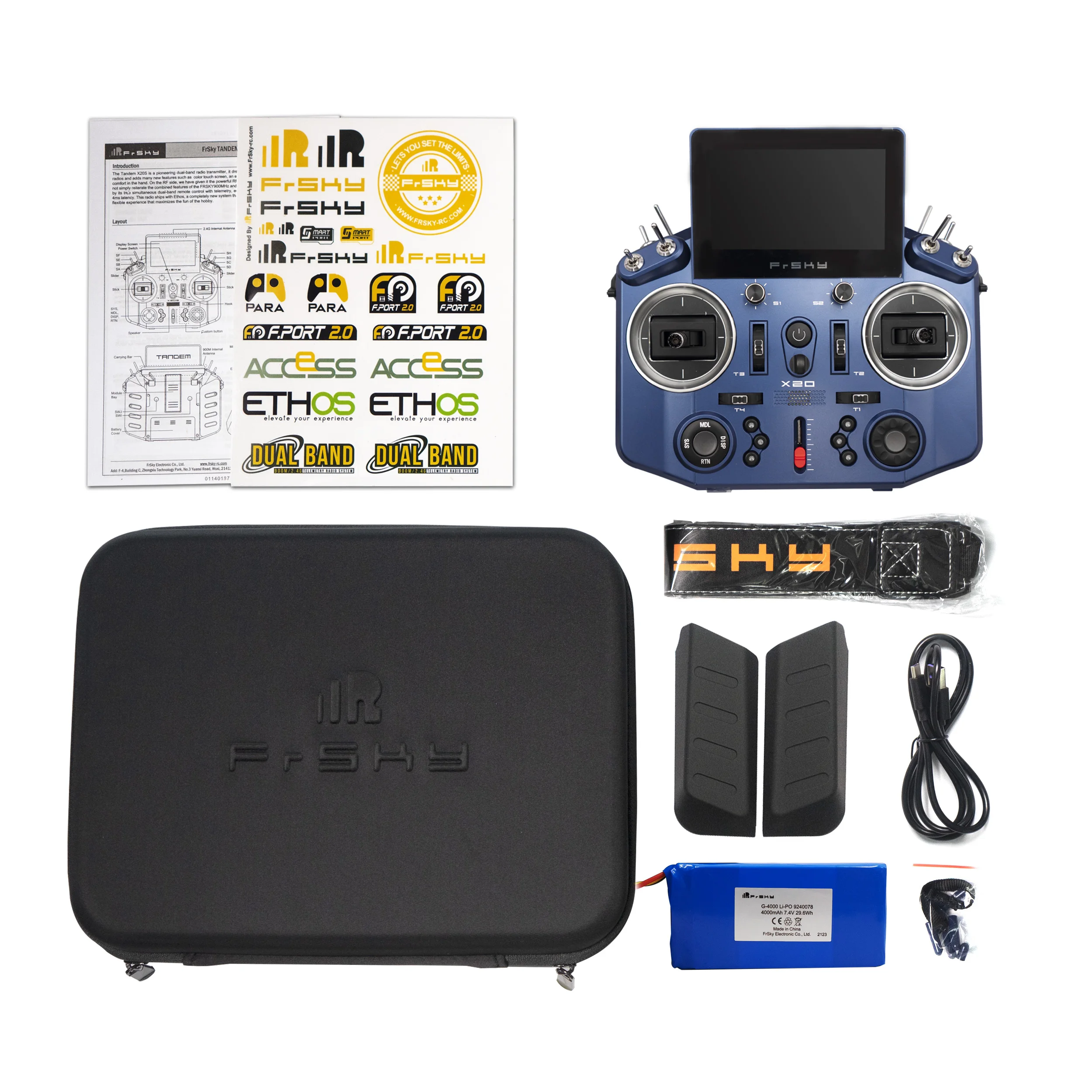 

Instock FrSky Tandem X20 Transmitter with Built-in 900M/2.4G Dual-Band Internal RF Module /R8 PRO / R9MX Receiver