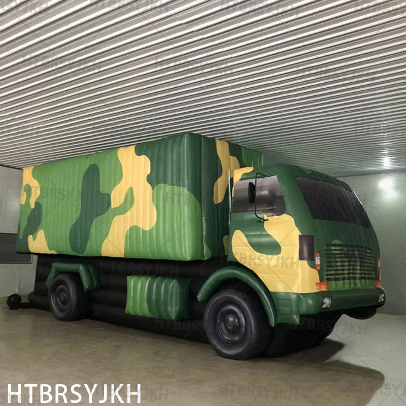 Inflatable military truck, camouflage inflatable truck military vehicle off-road military vehicle model props