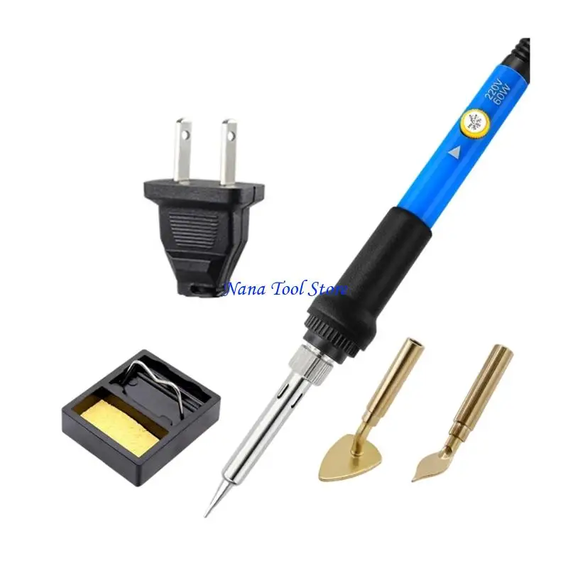 31GJ 60W Temperature Adjustable Soldering Iron Safety Soldering Iron with Display For Electronics And Art Projects
