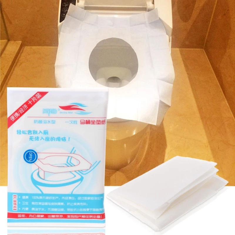 10 Pcs/Bag disposable toilet for seat cover mat waterproof toilet paper pad Drop shipping