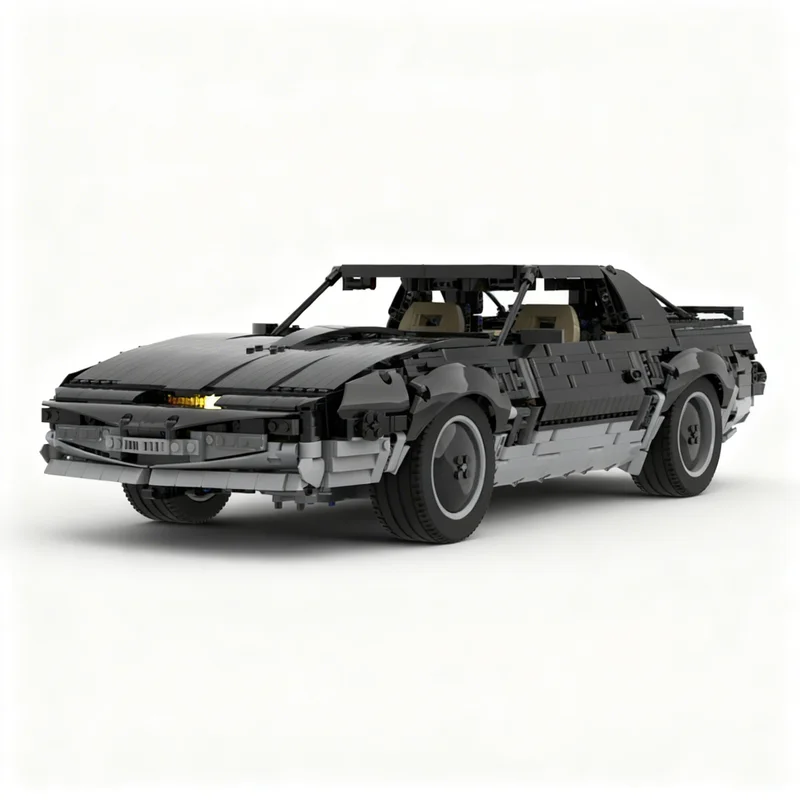 2861pcs MOC Black Smart Car Technical Vehicle Model Building Blocks Home Decor Desk Display Shelf Accent Office Gift For Adults