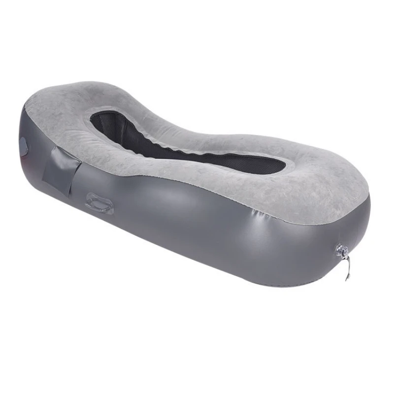 

New inflatable portable camping flocking recliner lazy leisure automatic single sofa outdoor leisure