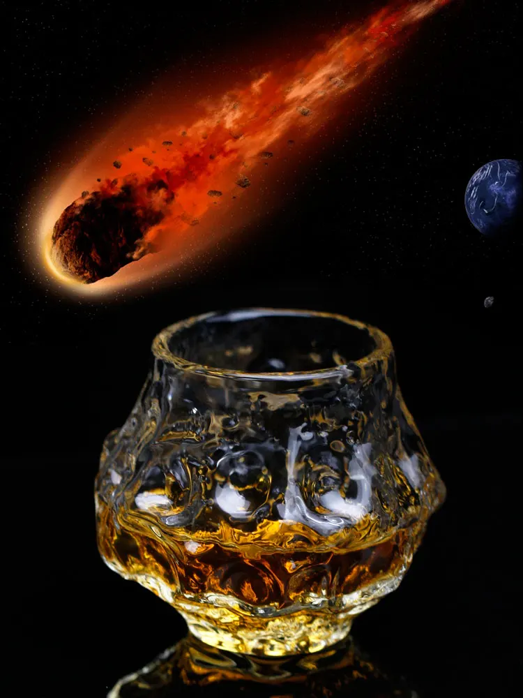 2021 New European Style Light Luxury Wind Glass Planet Wandering Series-Meteorite Cup Wine Whiskey