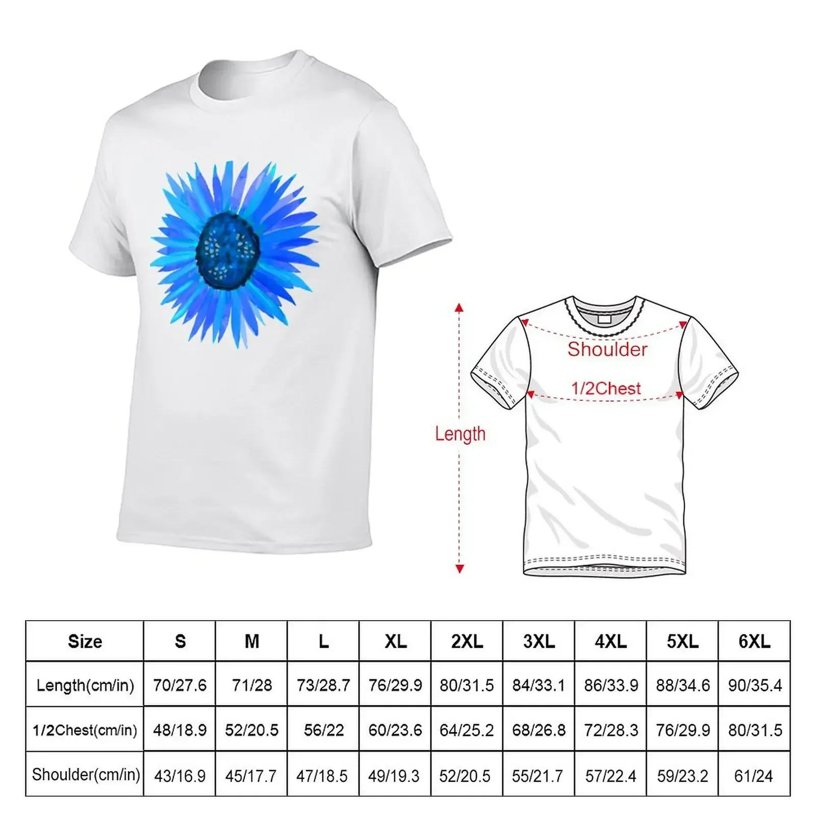 Blue Flower by Linda Sholberg T-Shirt graphics vintage clothes shirts graphic tee men