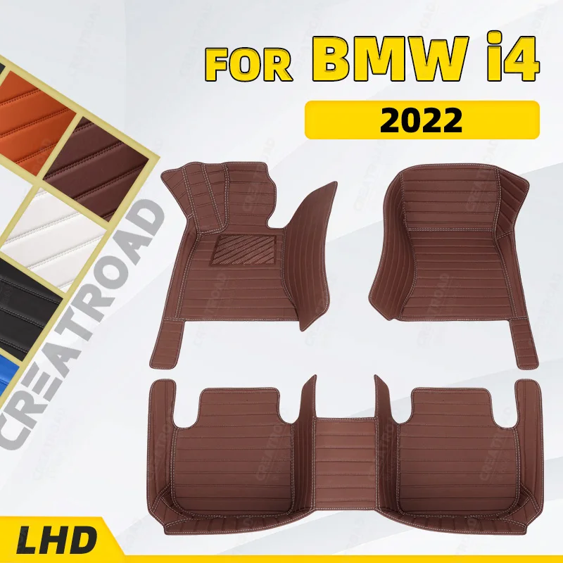 

Custom Car Floor Mats For BMW i4 2022 Auto Foot Pads Automobile Carpet Cover Interior Accessories