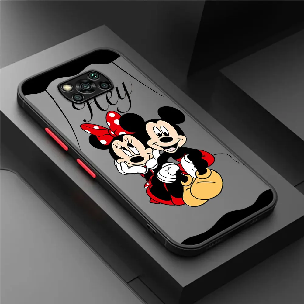 Disney Couple Mickey Minnie Case For Xiaoimi Poco X3 NFC 11T Pro 11 Lite X5 X4 12 13 9T 12X F3 M5 C40 C50 C51 Back Phone Cover