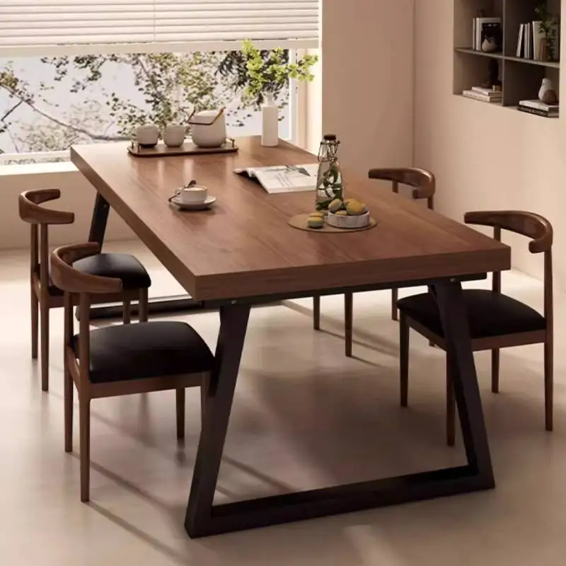 Italian Decorations Dining Tables Space Legs Party Expandable Luxury Dining Tables Set Wood Modern Mesas Comedor Furniture Home