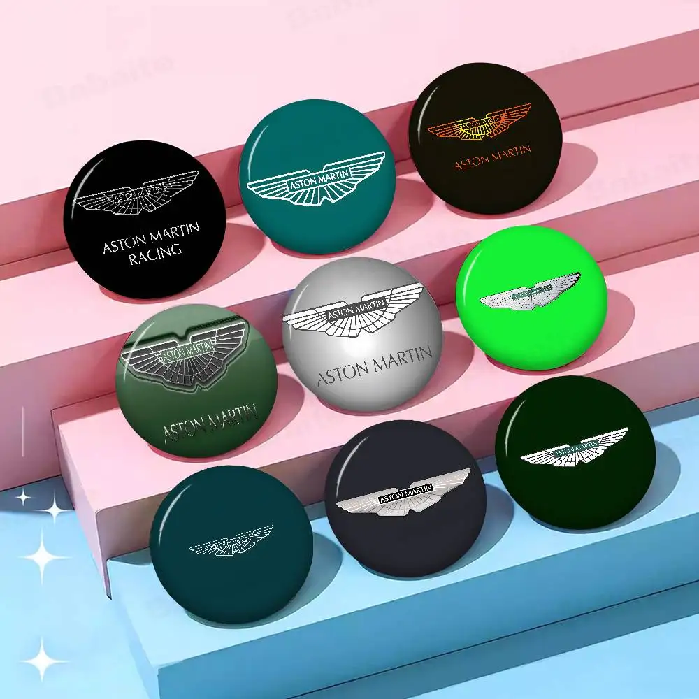 Car Brand A-Aston M-Martin Anime Button Pin Handmade Brooch for Clothes Cartoon Badge Backpack Decoration Jewelry Accessories