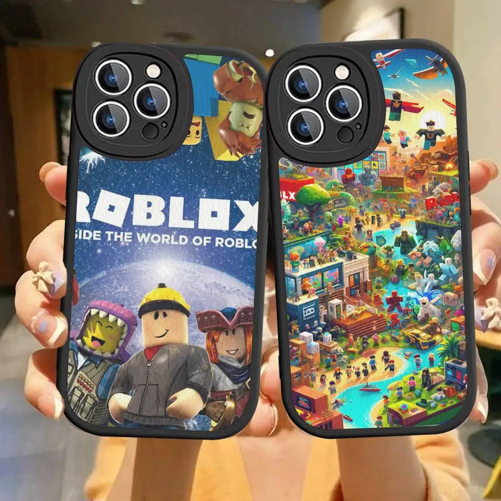 لعبة شعبية R-Roblox حافظة هاتف آيفون 11 12 13 14 15 16 برو ماكس بلس أغطية جلد