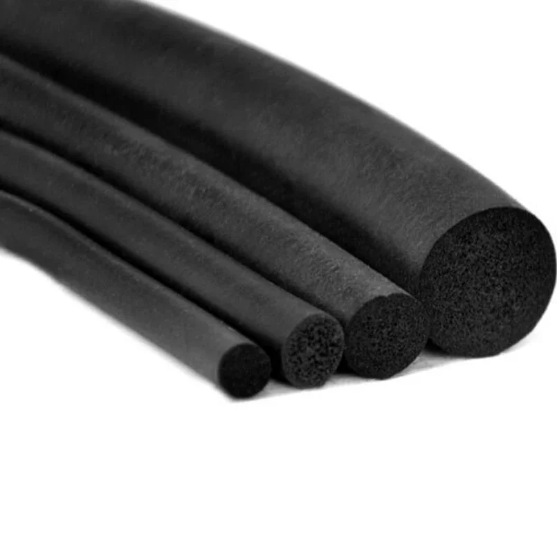 1 Meter outer diameter 3 4 5 6 7 8 9 10 11 12mm  DIY car door seal protector rubber foam sealing filler strip weatherstrip