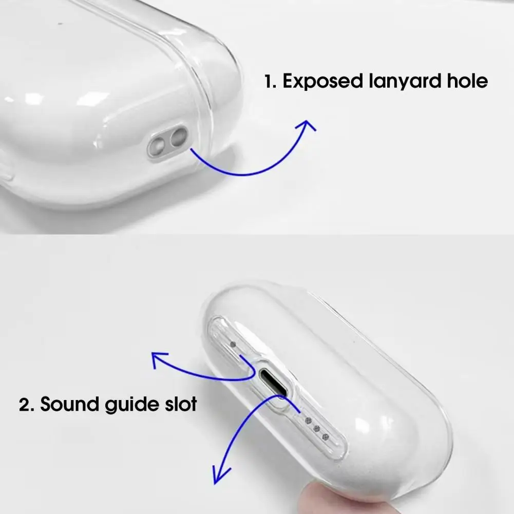 Transparent Excellent 360 Degree Full Closure Earphone Protective Cover Perfect Matching