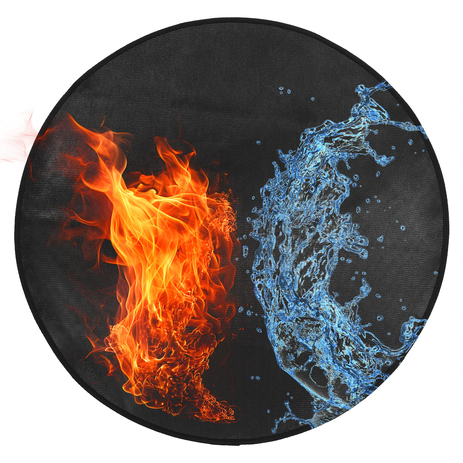 30 ''redondo ignífugo para parrilla al aire libre estufa cubierta de pozo protección suelo resistente al calor fácil almacenamiento ignífugo bajo fuego