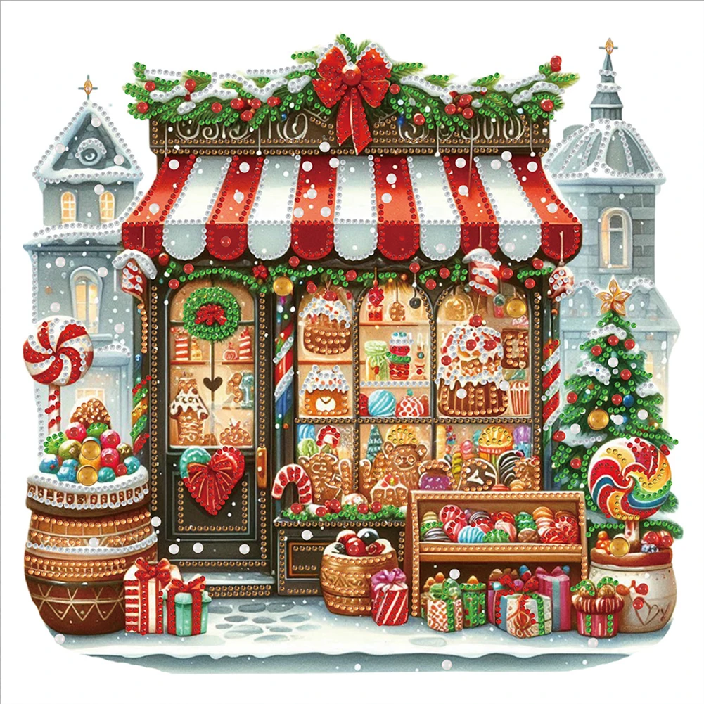 

4pcs Christmas 5D DIY Special Shape Crystal Partial Diamond Painting Kit Decor