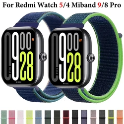 Nylon Loop Strap For Redmi Watch 6 5 4 Bracelet Smart Watch Breathable Wristband For Xiaomi Mi Band 9 Pro/8 Pro Band Accessories