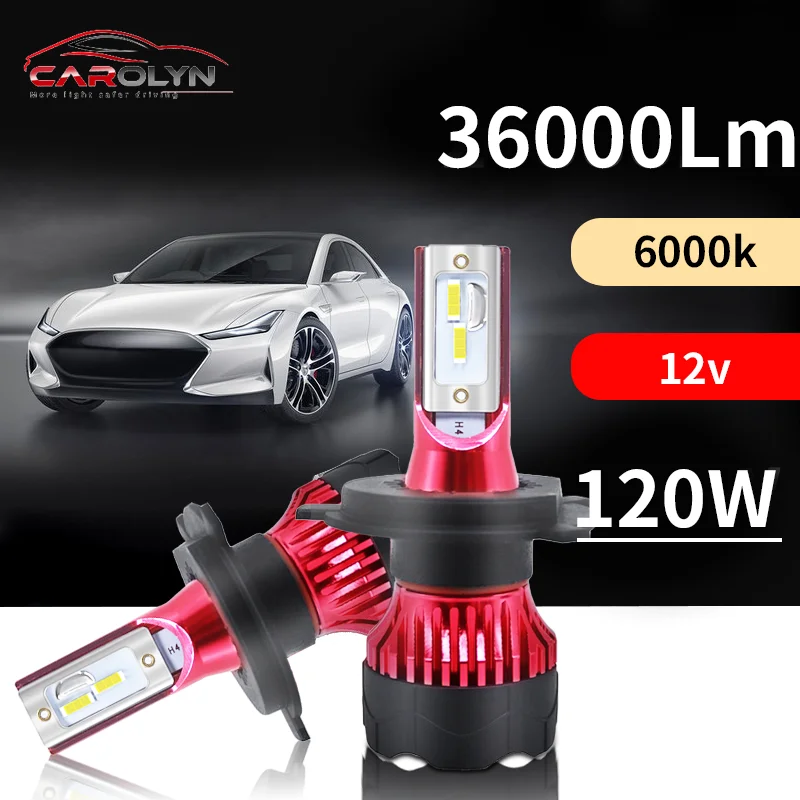 

CAMOTO H4 Canbus H7 LED H1 H8 H9 H11 9005 9006 HB3 HB4 9012 Car LED Headlight Bulb 120W 36000LM Car Light 6000K 12V