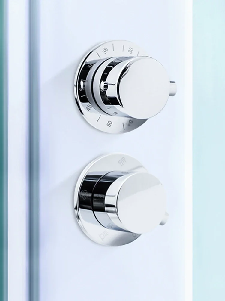 Integral shower room mixing valve, faucet, thermostatic shower screen, bathtub switch control, concealed bathroom accessories