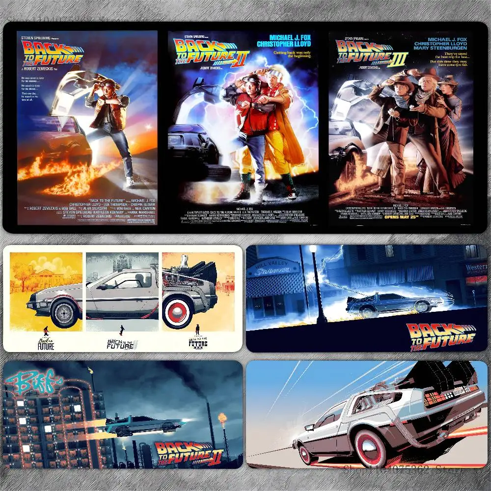 Movies B-Back To The Future Mouse Pad Large Gaming Keyboard Mat LockEdge Rubber Computer Office Accessories
