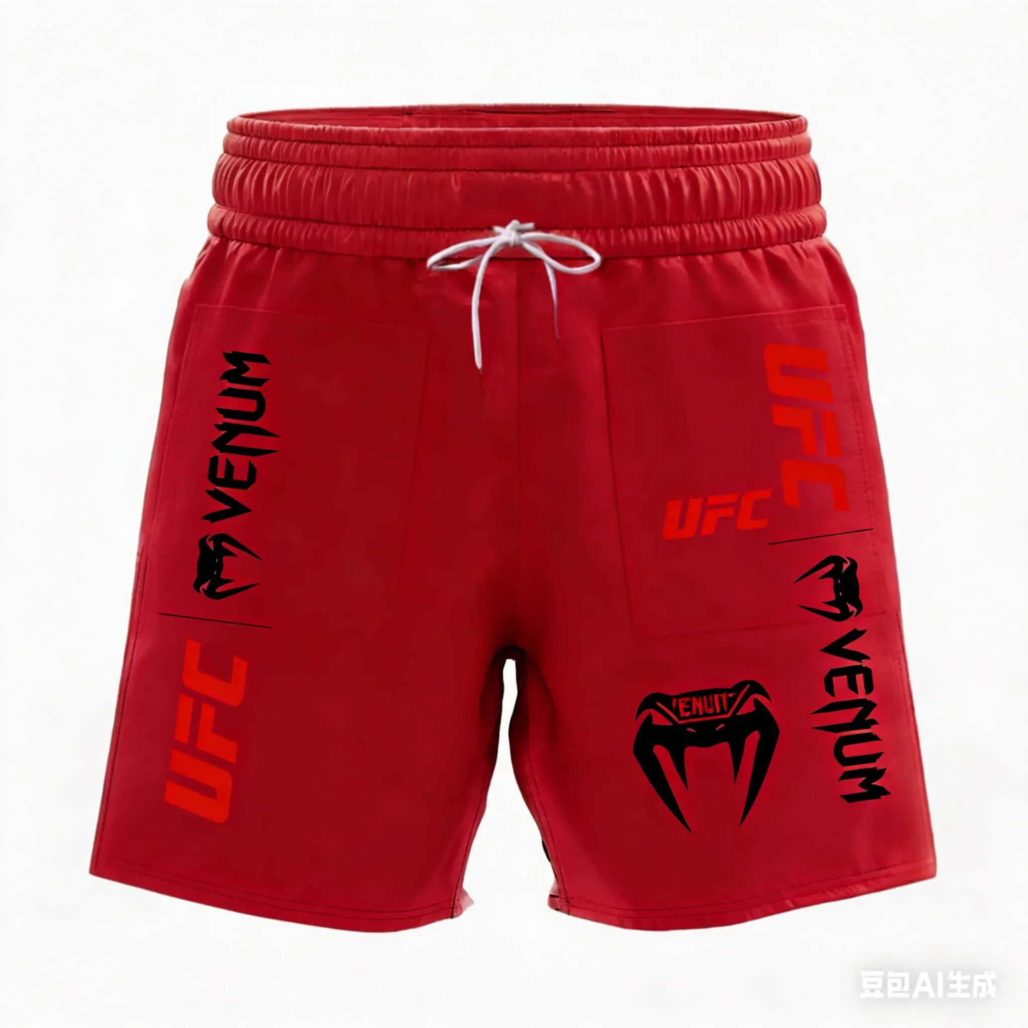 

UFC MMA's New Men's and Women's Combat Training Shorts: Breathable, Quick Drying, and Sweat Absorbing Fitness Printed Shorts