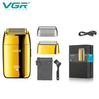 VGR Shaver Professional Beard Trimmer Electric Shaving Machine Portable Razor Rechargeable Trimmer LED Shaver for Men V-399