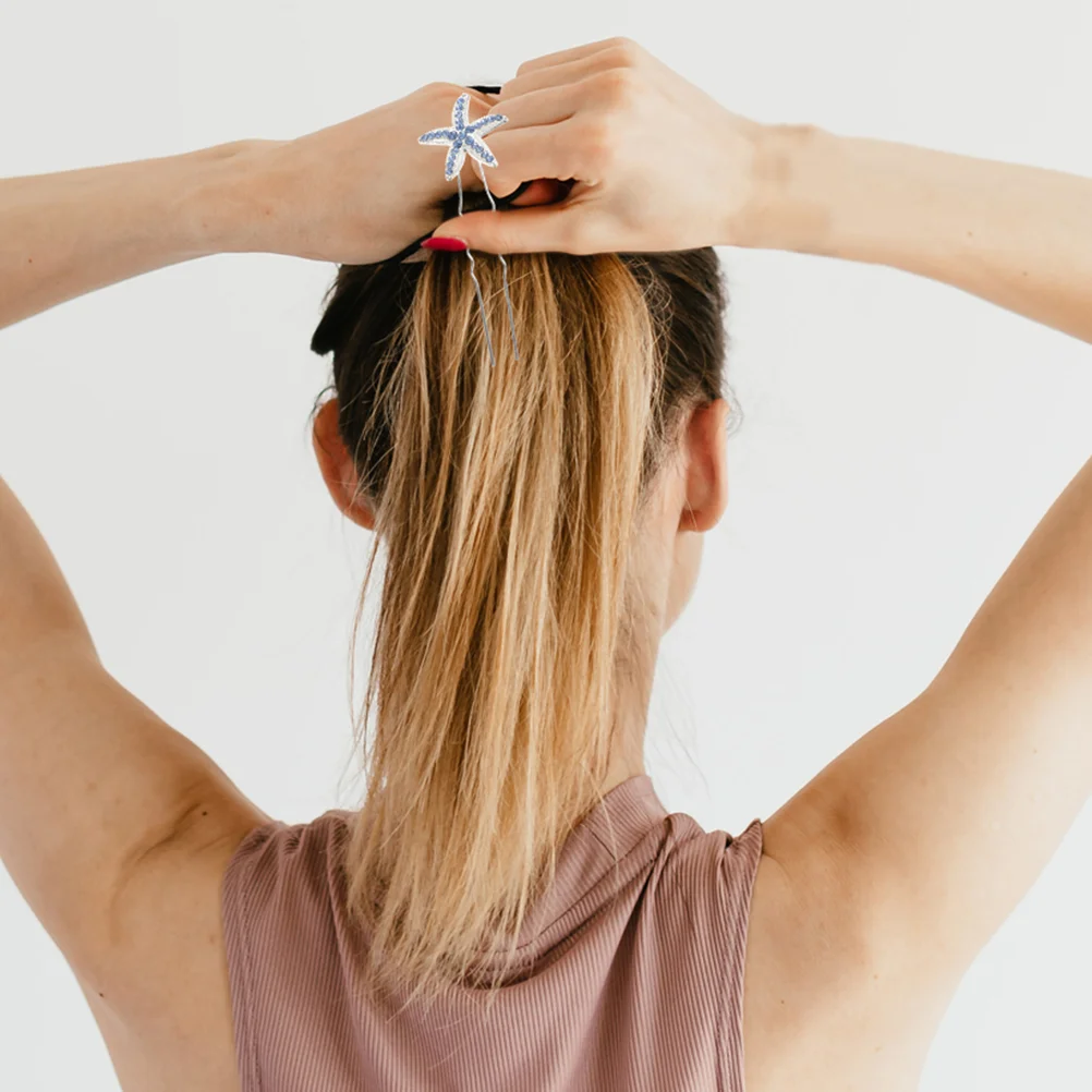 20 Pcs Ocean Rhinestone Hairpin Bride Accessories for Girls Rhinestones Clips Women Wedding Bridal