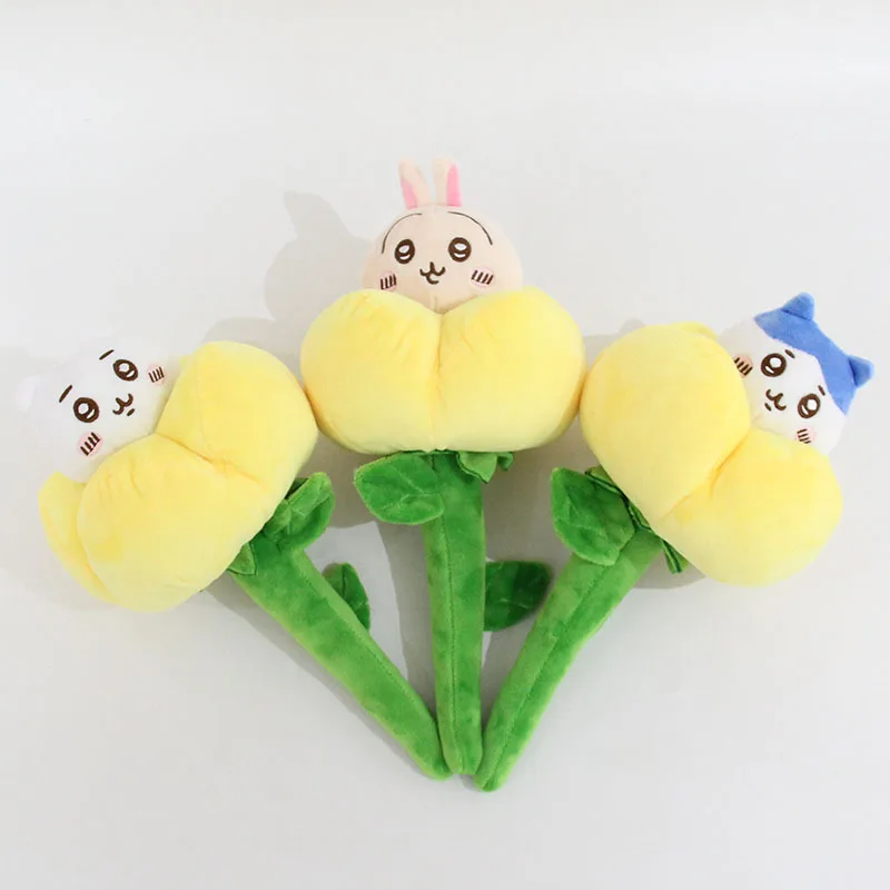 Miniso Chiikawas Plush Bouquet Usagi Hachiware Plush Doll Anime Ornaments Pp Cotton Stuffed Doll Children's Toys Birthday Gifts - Image 3