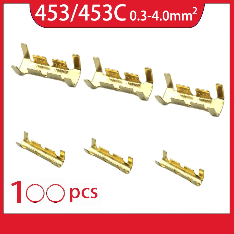 453/453C U-Shaped Insulated Female Quick Connect Electrical Terminal Connector 0.3-4.0mm² Crimp Wire Terminals with Small Teeth