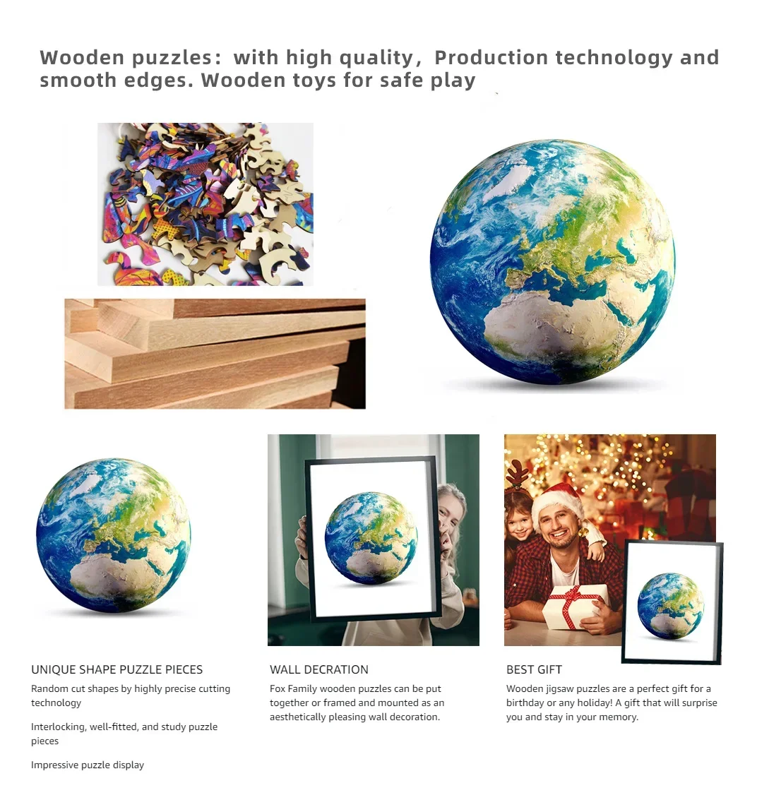 Wooden Animal Puzzles Jigsaw for Adults Decompression Animal Irregular Puzzle Toy Interactive Games Educational Toys for Elders