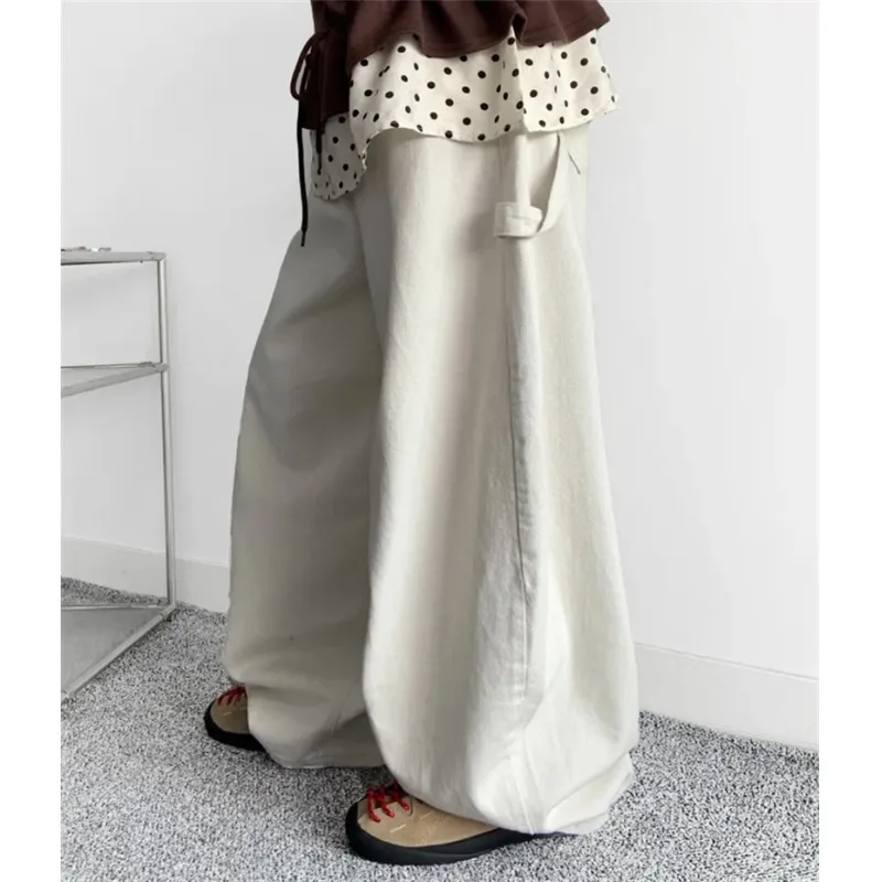 Lockere Denim-Jeans mit weitem Bein und Herz-Kit-Arbeitskleidung Sle Korean Faion Regular Fit Medium Softn Exklusiv online