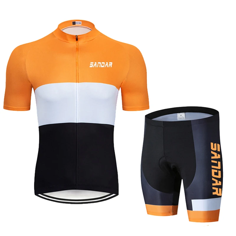 

Men's Cycling Jersey & Bib Shorts Set - Quick Dry Breathable MTB/Road Bike Wear for Summer Racing & Training