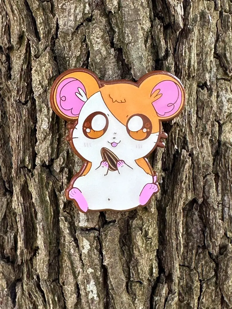 Hamtaro HamHam heartbreak Kawaii 90’s Anime Enamel Pin