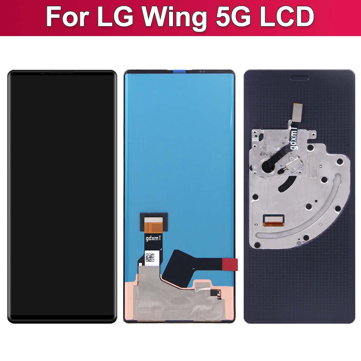 AAA+ For LG Wing 5G LCD Display Touch Screen Digitizer Assembly for LG WING mobile phone lcd screens Replacement parts.